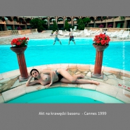 Nude on the edge of swimming pool - Cannes 1999